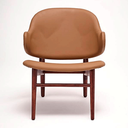 Ver imagem 1 de Poltrona Easy Chair Base Carvalho Mel em Couro Ecológico e Natural ou Tecido Várias Cores - Artesian