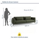 Ver imagem 3 de Sofá Living 4 Lugares com Almofadas 230cm Siena