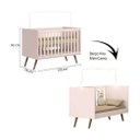 Ver imagem 2 de Kit Berço Americano Vira Mini Cama Retrô com Colchão - Qmovi