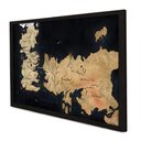 Ver imagem 1 de Quadro Decorativo Mapa Game Of Thrones em Moldura Caixa Tacolado Moldura Trad 1cm Preta com Vidro 15