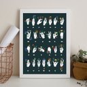 Ver imagem 1 de Quadro Alfabeto Manual - Libras 45x34cm:madeira Branca