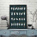 Ver imagem 2 de Quadro Alfabeto Manual - Libras 45x34cm:madeira Branca