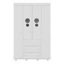 Ver imagem 6 de Guarda-roupas Infantil 4 Portas e 3 Gavetas Picolé Multimóveis Bb2894 Branco