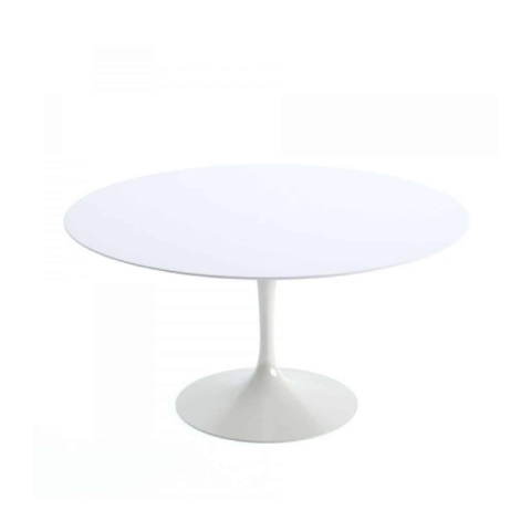 Mesa de Jantar Tulipa Saarinen Redonda 60cm Tampo Laqueado - Branco