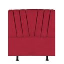 Ver imagem 1 de Cabeceira Estofada Bélgica 100cm Solteiro para Cama Box Quarto Corino Vermelho