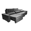 Ver mais imagens de Sofá Retrátil e Reclinável 4,15m Cama inBox Big Star com SoftGel D40 Velupluma Cinza