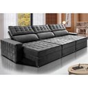 Ver imagem 1 de Sofá Retrátil e Reclinável 4,15m Cama inBox Big Star com SoftGel D40 Velupluma Cinza
