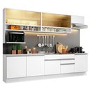 Ver imagem 1 de Armário de Cozinha Completa 300cm Branco Verona Madesa 01