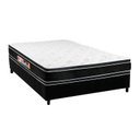 Ver imagem 1 de Cama Box Casal: Colchão Espuma Castor D33 Black e White Double Face + Base CRC Suede Black(138x188)
