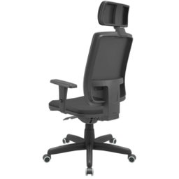 Cadeira de Escritório Presidente Brizza Braço 3D Autocompensador Revestimento Tecido Poliester- Plax - 2
