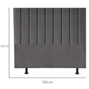 Ver imagem 3 de Cabeceira Cama Casal Queen Size 160 Cm Luna Linho e Frame Cor:cinza