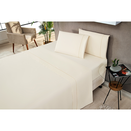 Jogo de lençol para cama king com 4 peças jogo de cama ponto palito micropercal - 4