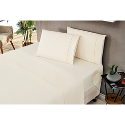 Jogo de lençol para cama king com 4 peças jogo de cama ponto palito micropercal - 1