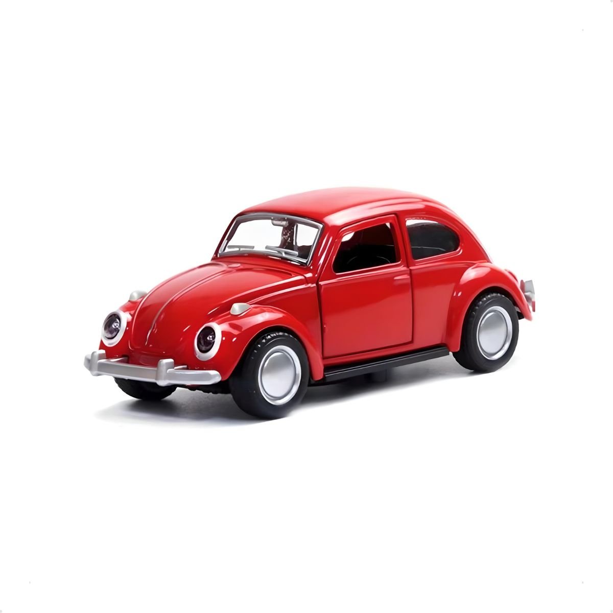 1 Carrinho Miniatura do Fusquinha de Ferro Fusca Abre Portas - Vermelho