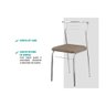 Cadeira de Cozinha 1708 Kit 6 Uni Cromado/Courano Amarelo Ouro - Carraro - 3