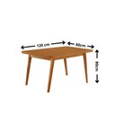 Ver imagem 3 de Mesa de Jantar Copper 120cm Tampo MDF Laminado Canto Copo com 4 Cadeiras Aline
