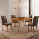 Ver imagem 4 de Mesa de Jantar Copper 120cm Tampo MDF Laminado Canto Copo com 4 Cadeiras Aline