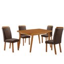 Ver imagem 1 de Mesa de Jantar Copper 120cm Tampo MDF Laminado Canto Copo com 4 Cadeiras Aline