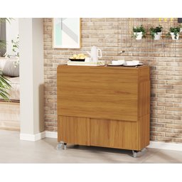Mesa Dobrável Aparador Multifuncional -acompanha Bancos Jade: Nature - 4