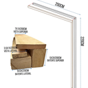 Ver imagem 3 de Kit Porta de Correr Madeira Eucalipto 2m Reversível