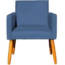 Ver imagem 4 de Kit 4 Poltrona para Sala Recepção Consultório Cadeira Nina Suede Cores Pés Palito