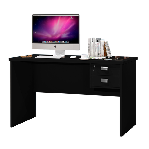 Escrivaninha 1,20 Taurus 2 Gavetas - Preto J&a Moveis