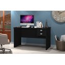 Ver imagem 2 de Escrivaninha 1,20 Taurus 2 Gavetas - Preto J&a Moveis