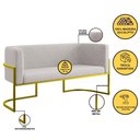 Ver mais imagens de Kit Sofá 2 Lugares + 2 Poltronas para Recepção Balaqui Bege