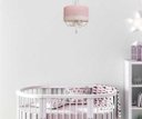 Ver imagem 3 de Lustre Pendente Infantil Pérolas com Cristal 30x15 Rosa