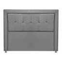 Ver imagem 3 de Cabeceira Estofada para Cama Box Queen 160cm Ravena Veludo - Sofa Store:veludo Cinza Grafite
