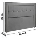 Ver imagem 6 de Cabeceira Estofada para Cama Box Queen 160cm Ravena Veludo - Sofa Store:veludo Cinza Grafite