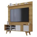 Ver imagem 1 de Estante Home Theater para Sala 180 cm TV 70 1 Porta de Correr e Pés Retro Paraty Permóbili Nature/Of