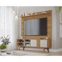 Ver imagem 2 de Estante Home Theater para Sala 180 cm TV 70 1 Porta de Correr e Pés Retro Paraty Permóbili Nature/Of