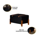 Ver imagem 3 de Puff Báu Retro Estofado Premium para Sala e Quarto Recamier Moderno Closet Retro Cor Preto
