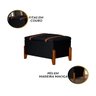 Puff Báu Retro Estofado Premium para Sala e Quarto Recamier Moderno Closet Retro Cor Preto - 3