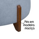 Ver imagem 4 de Banqueta Decorativa Orgânica Puff Thor 100cm para Sala e Quarto Bouclé:azul Claro