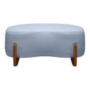 Ver imagem 2 de Banqueta Decorativa Orgânica Puff Thor 100cm para Sala e Quarto Bouclé:azul Claro