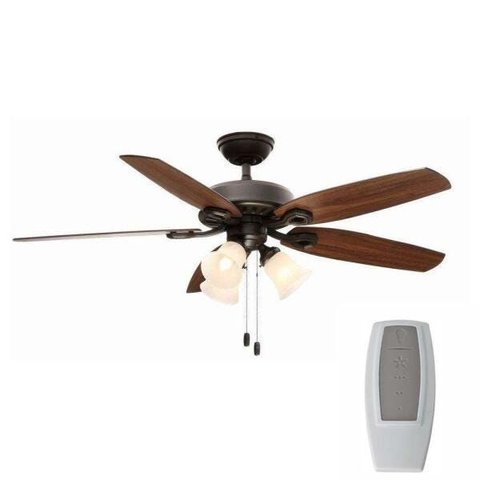 Ventilador de Teto Hunter Builder Plus Bronze Novo com Controle Remoto