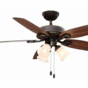 Ver imagem 2 de Ventilador de Teto Hunter Builder Plus Bronze Novo com Controle Remoto