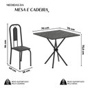 Ver imagem 3 de Conjunto Sala de Jantar Mesa Tampo Escuro e 4 Cadeiras Lívia Preto