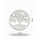 Ver imagem 4 de Quadro Decorativo Parede Árvore da Vida Mdf Vazado 30cm Mandala Enfeite Sala Quarto Branco