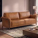 Ver imagem 2 de Sofá Living 2 Lugares Royal 162 cm Pes Madeira Courino Tcs 727 Moll