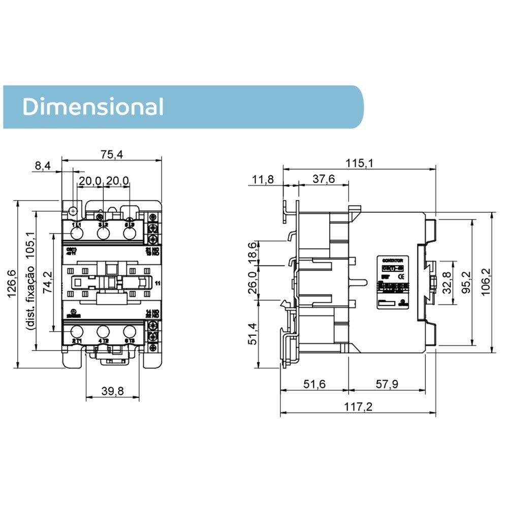 Contator Cs(t) 080-11 220 Vca 80a Soprano - 3