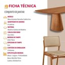 Ver imagem 7 de Mesa de Jantar Noronha 220cm Madeira Tampo Barril 8 Cadeiras Eva Turim 07 / Imbuia Nat.