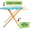 Ver imagem 2 de Mesa Tábua de Passar Roupas Madeira Tecido Estamp sem Tomada