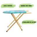 Ver imagem 4 de Mesa Tábua de Passar Roupas Madeira Tecido Estamp sem Tomada