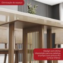 Ver mais imagens de Conjunto para Sala de Jantar 6 Cadeiras Natali Bege/Nature/Caramelo/Creme