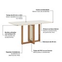 Ver imagem 7 de Conjunto para Sala de Jantar 6 Cadeiras Natali Bege/Nature/Caramelo/Creme