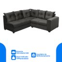 Ver imagem 4 de Sofá de Canto Califórnia 4 Lugares, com Molas Espirais, Espuma Densidade D28, 1,66x1,83 Metros, Graf