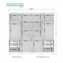 Ver imagem 4 de Guarda Roupa Casal Master New 8.4 8 Portas Branco com Pés - Santos Andirá